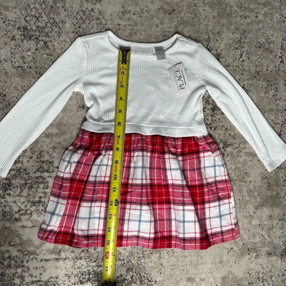 NWT The Children’s Place Plaid Holiday Christmas Dress Size 12-18 Months